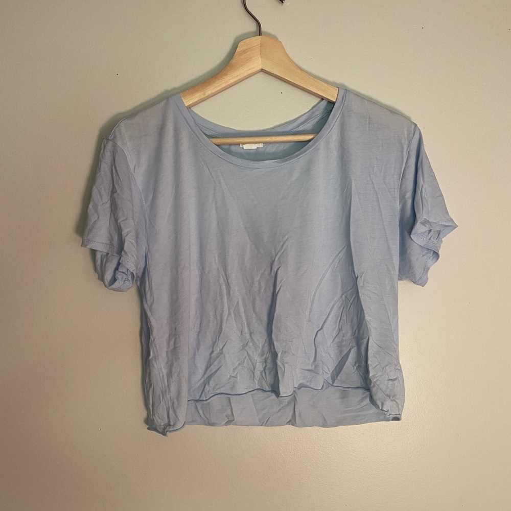 Garage blue cropped tee